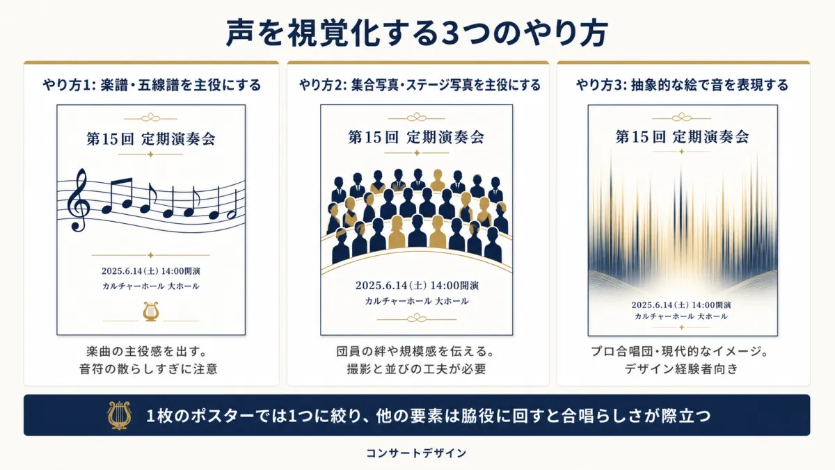 合唱ならではの声を視覚化する3つのやり方｜楽譜・集合写真・抽象表現の使い分け