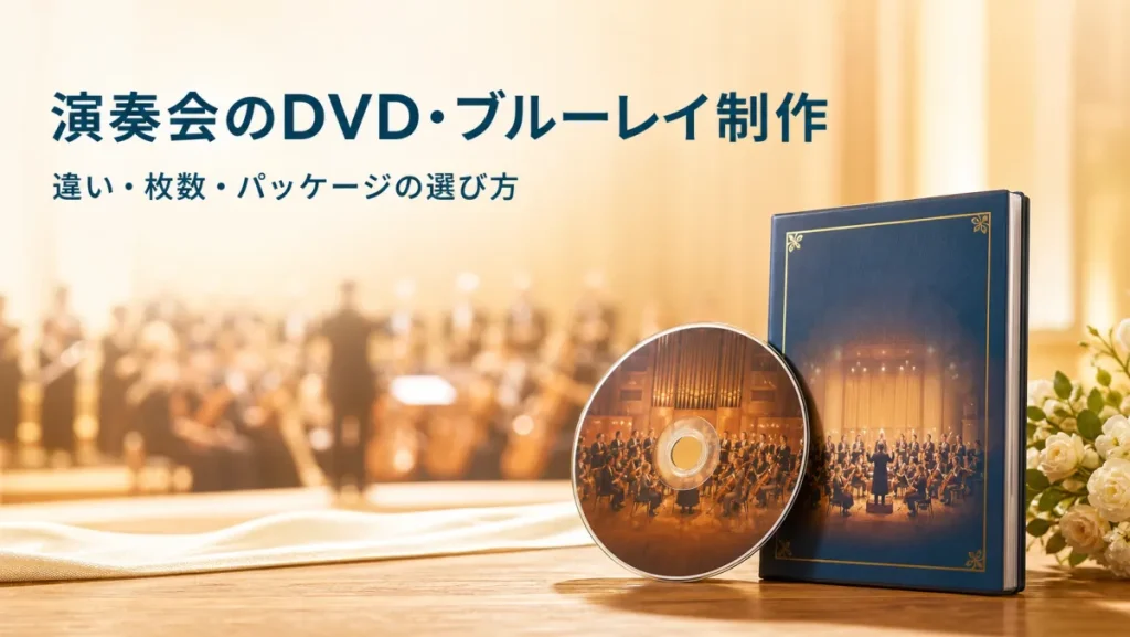 演奏会のDVD・ブルーレイ制作。違い・枚数・パッケージの選び方
