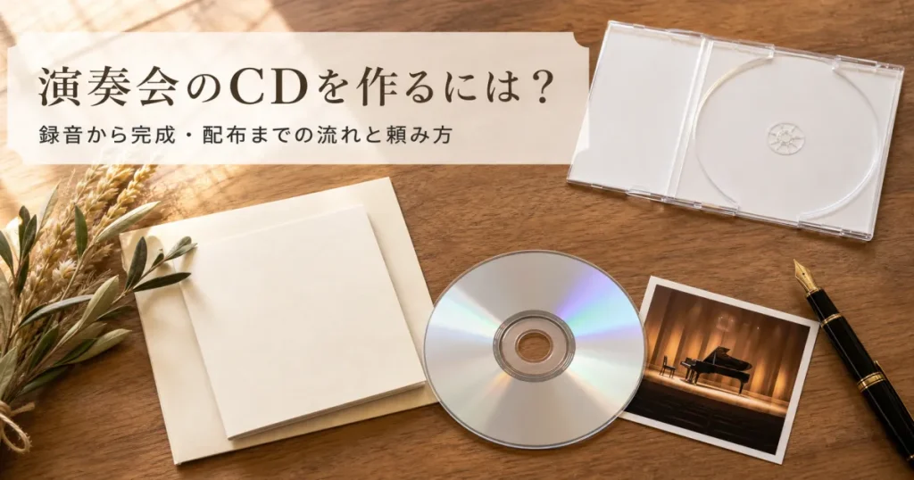 演奏会のCDを作るには?録音から完成・配布までの流れと頼み方