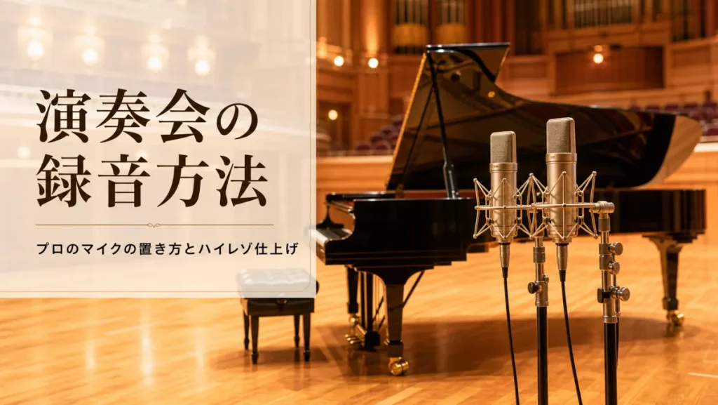 演奏会の録音方法とは?プロのマイクの置き方とハイレゾ仕上げ